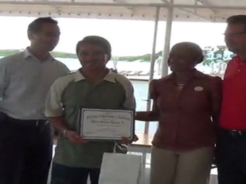 Farewell reception- Recognition for the Filipino staff (butlers and a supervisor) of Cap Juluca hotel in Anguilla, British West Indies, a caribbean island