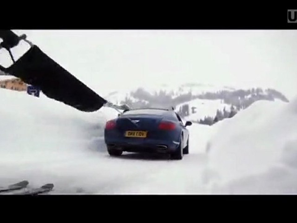 Ski-Jöring mit 575 Bentley-Pferden