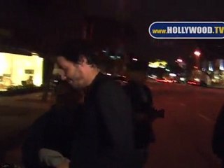 Keanu Reeves stays hush hush as he leaves Madeo Restaurant