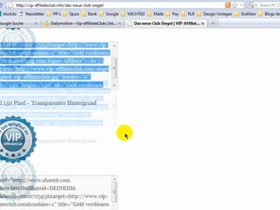 Einblick in den Vip-Affiliateclub