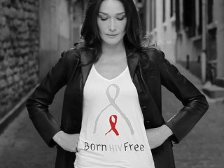 Carla Bruni-Sarkozy y la campaña Born HIV Free - Petition