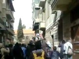 فري برس  دمشق  مظاهرة طلابية في الحلبوني وسط دمشق   22 2 2012