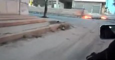 فري برس  حلب  قطع الطرقات في مدينة اعزاز  22 2 2012