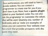 Joomla Quoting Extension - Practical Use for Offline Business Owners