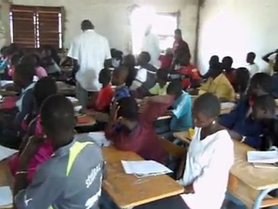 Seance de travail au collège de Mbodiène le 22 février 2012