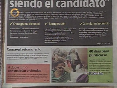 Titulares de Primera Página este jueves 23 de febrero