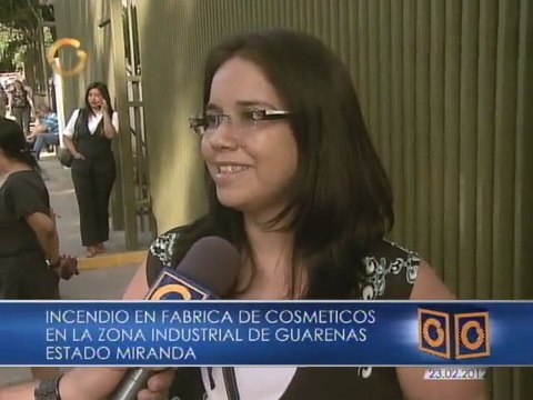 Incendio en fábrica de cosméticos en la Zona Industrial de Guarenas
