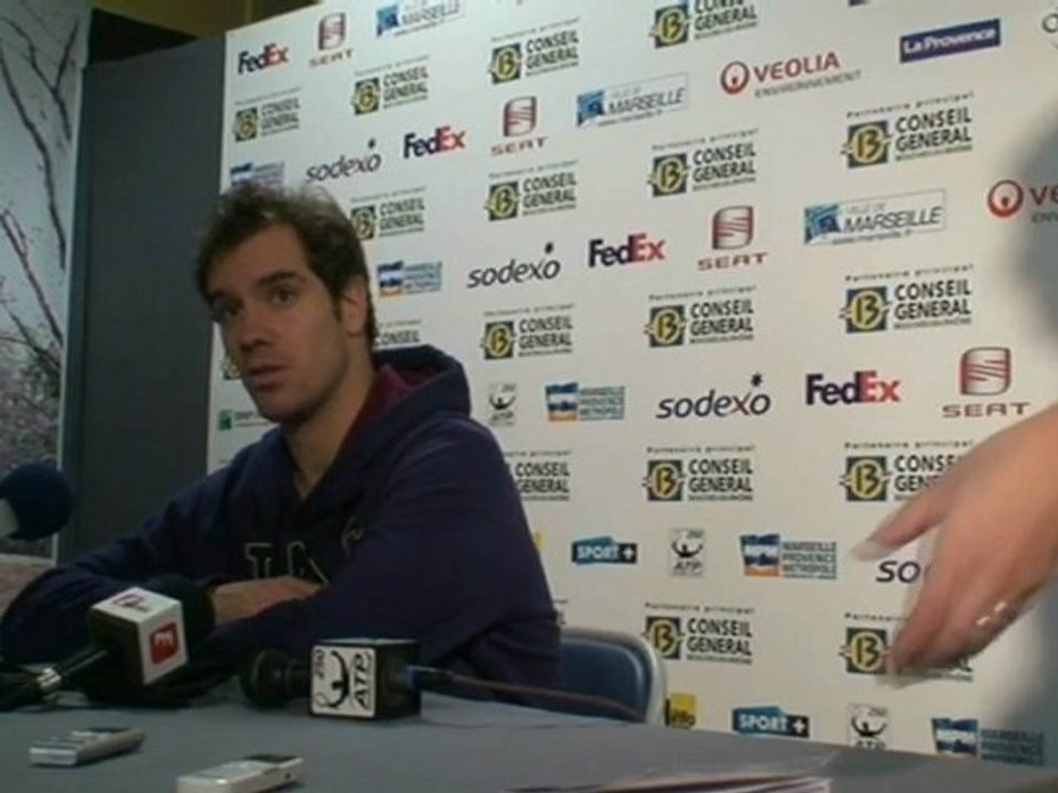 Conference de presse de R. Gasquet aprés sa victoire contre I. Kunitsyn.