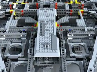 Lego Millennium Falcon Stop Motion Assembly 3d