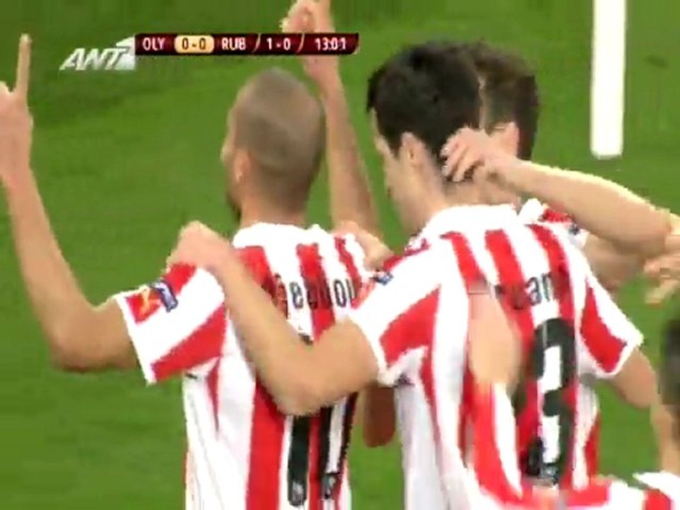 Ολυμπιακός vs Ρουμπίν Καζάν | Το 1-0 από τον Ράφικ Τζιμπούρ