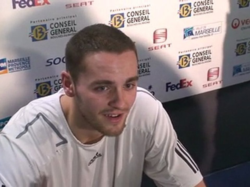 Conference de presse de A. Olivetti après sa victoire contre M. Fish.