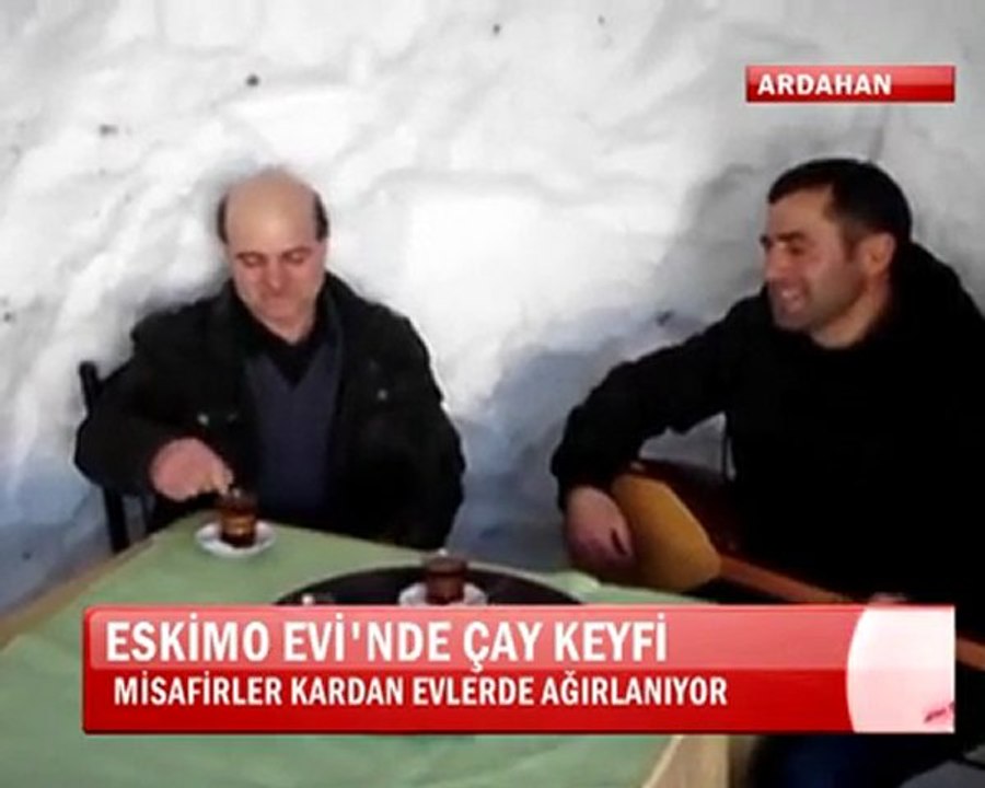 ARDAHAN ÇILDIR  gölü haberleri Eskimo evinde çay keyfi @ MEHMET ALİ ARSLAN Haber