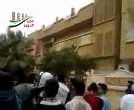 فري برس دير الزور الحرة مظاهرة طلابية حي القصور دير الزور 23 2 2012