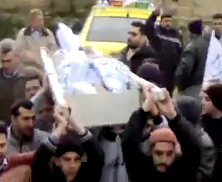 فري برس حمص باب هود الشهيد احمد عبد الساتر جنيد23 2 2012