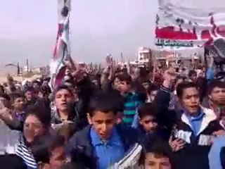 فري برس   ريف حماة الجلمة   مظاهرة طلابية23 2 2012