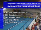 4x100 estilos infantil Campeonato de Extremadura de edades 2012