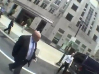 Old man gets hit by a bike