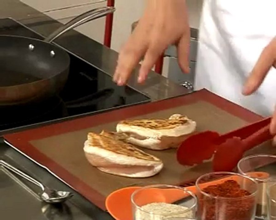 Recette de suprême de poulet en croûte de citron, réglisse, 5 épices et topinambours