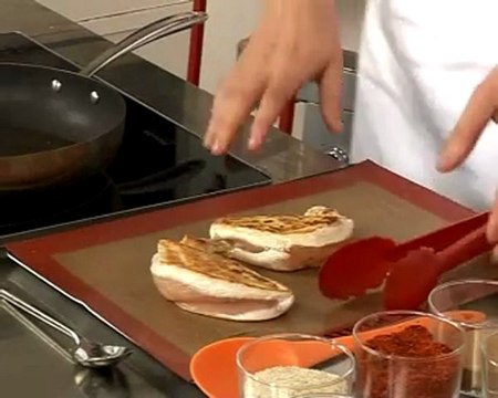 Recette de suprême de poulet en croûte de citron, réglisse, 5 épices et topinambours