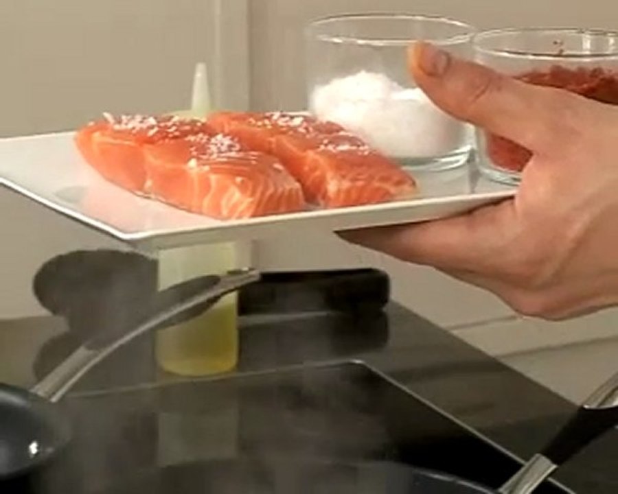 Recette de pavé de saumon, sifflets de carottes fondantes au citron