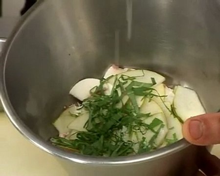 Recette de papillote de daurade au lait de coco et poire