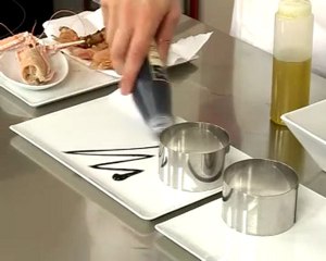 Recette de langoustines panées au grué de cacao