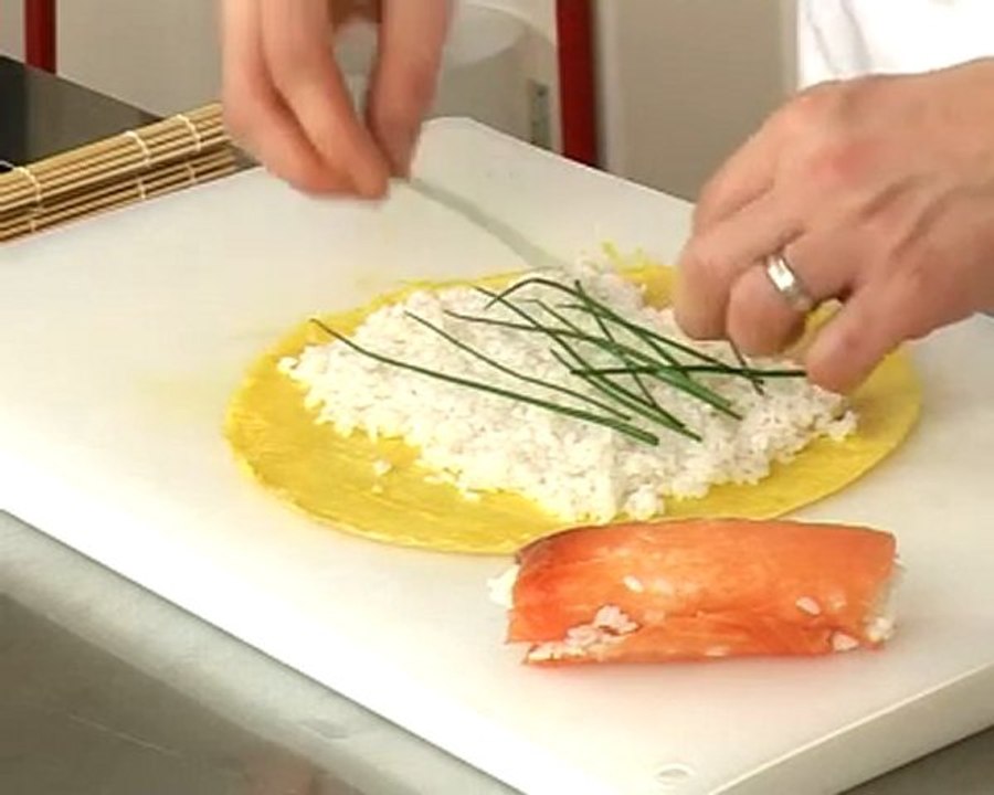 Recette de maki à l'omelette et au saumon fumé