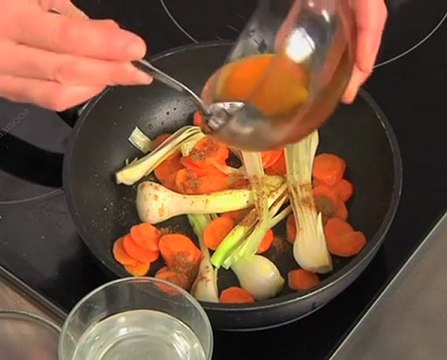 Recette de salade de légumes à la marocaine, gambas en kadaïf