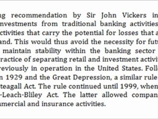 Hjalmar Lindholm - Separation of Bank Retail and Investment Activities