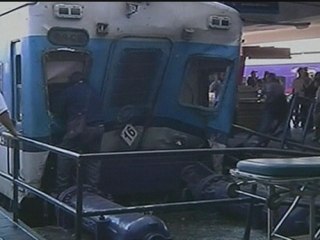 CCTV of deadly train crash in Buenos Aires, Argentina