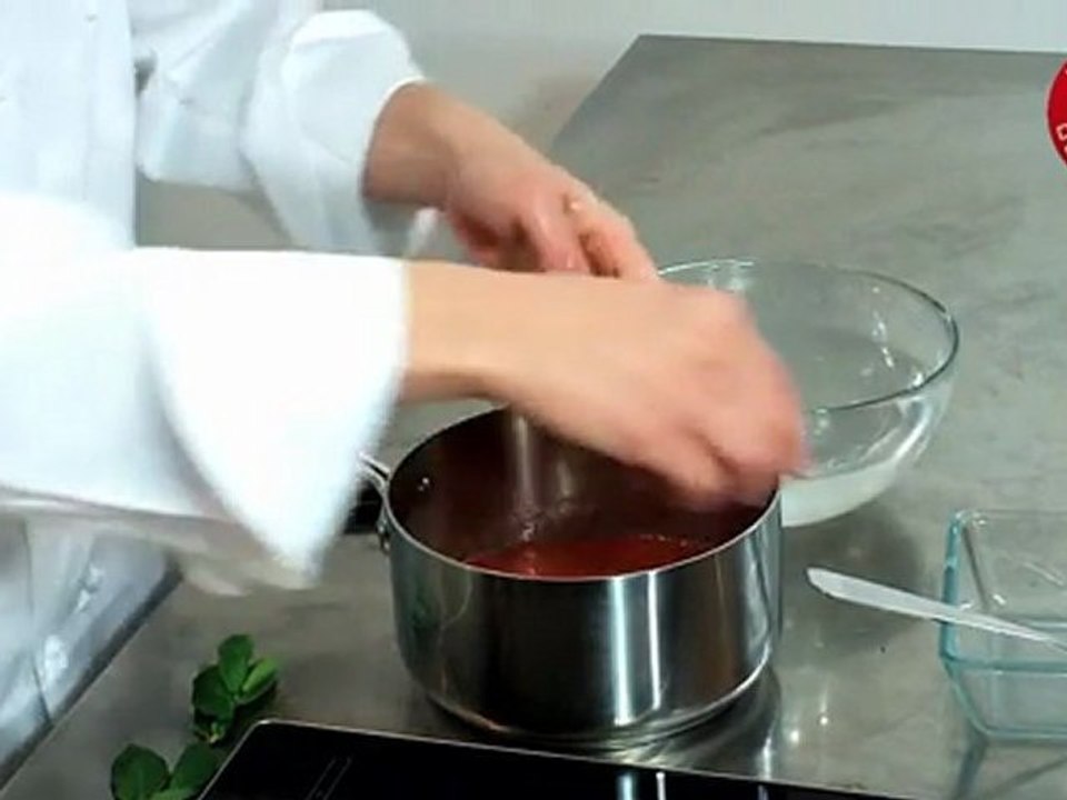 Recette de mousse de fraises à la menthe