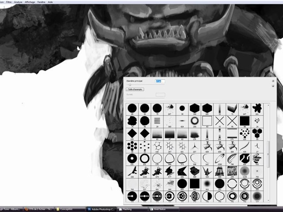 First "speed painting" video