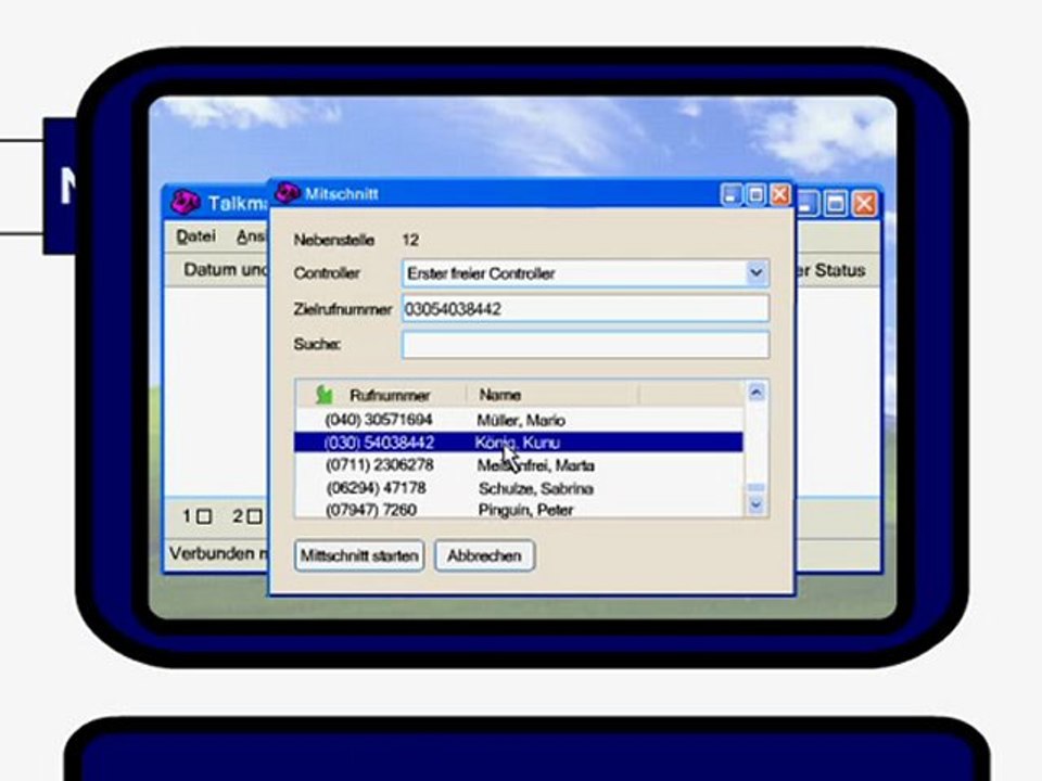 Talkmaster-Recorder für ISDN: Funktionsweise