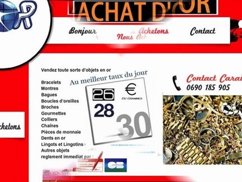 ACHAT D OR GUADELOUPE SAINTE ANNE aOr
