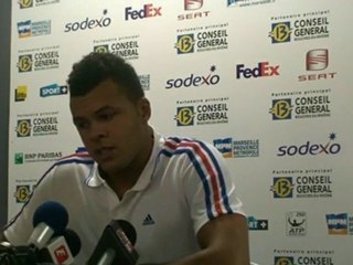 Conference de presse de J. Tsonga aprés avoir gagné contre E. Roger Vasselin