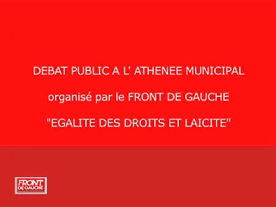 Débat Front de Gauche - le 6 février 2012