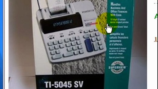 Texas Instruments TI-5045 SV Printing Calculator - video dailymotion
