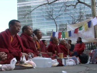 Tibetans Hunger Strike outside United Nations, New York