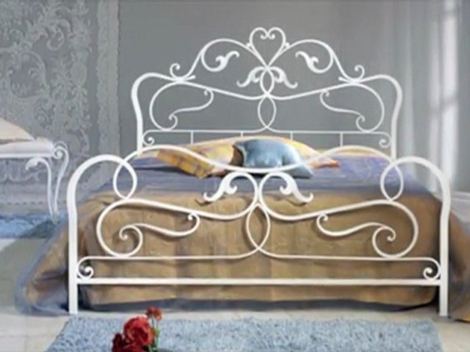 Letto in ferro battuto matrimoniale modello Rubens in vendita on-line: www.giwamaterassi.it