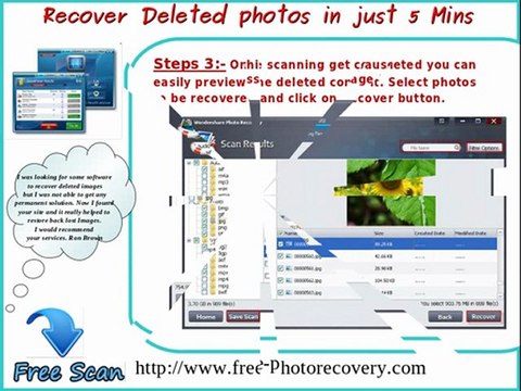 Recover lost photos using free photo recovery