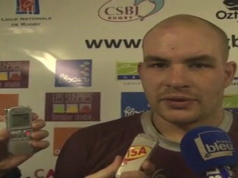 Réaction Thomas Vervoort après CSBJ-Oyonnax