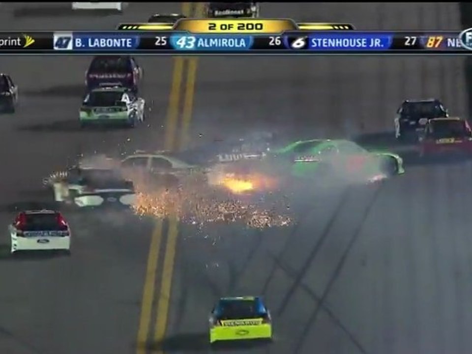 NASCAR Sprint cup Daytona 500 Big one 1