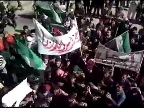 فري برس ادلب ريف معرة النعمان الدانا مظاهرة لأول مرة لأحرار الدانا في جمعة سننتفض لأجلك بابا عمرو 24ــ2ــ2012