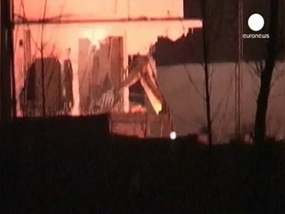 Bin Laden compound pulled down