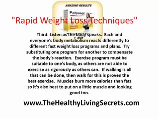 Rapid Weight Loss Techniques - Paiyouji Plus