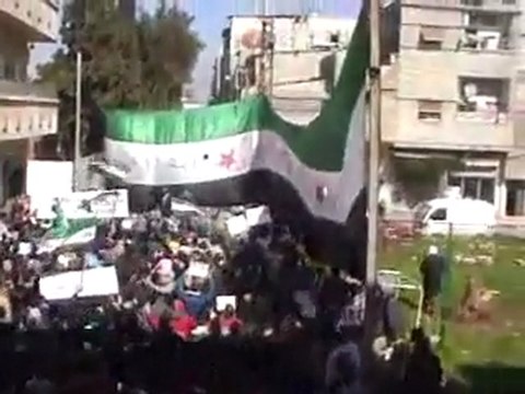 فري برس حمص المريجة مظاهرة رااائعة باباعمرو حنا معاكم للموت 24 2 2012