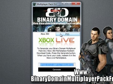 Binary Domain Multiplayer Pack DLC Free Giveaway