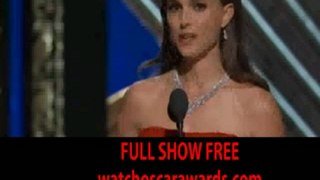 Natalie Portman presents for Best Actor Oscars 2012
