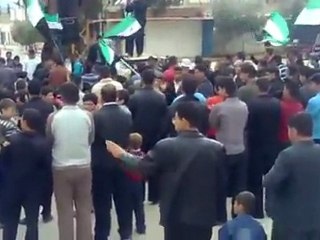 فري برس حماةالمحتلة معردس  احد مقاطعة الاستفتاء 26 2 2012