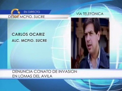 Ocariz sobre invasiones en Lomas del Ávila